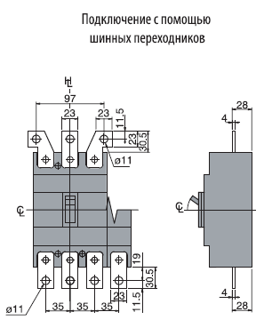 Промышленные автоматические выключатели 
ETIBREAK EB 2 160/250A(L,S)