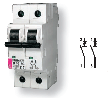 Автоматические выключатели ETIMAT 10 DC